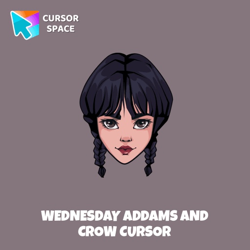 Wednesday Addams and Crow cursor